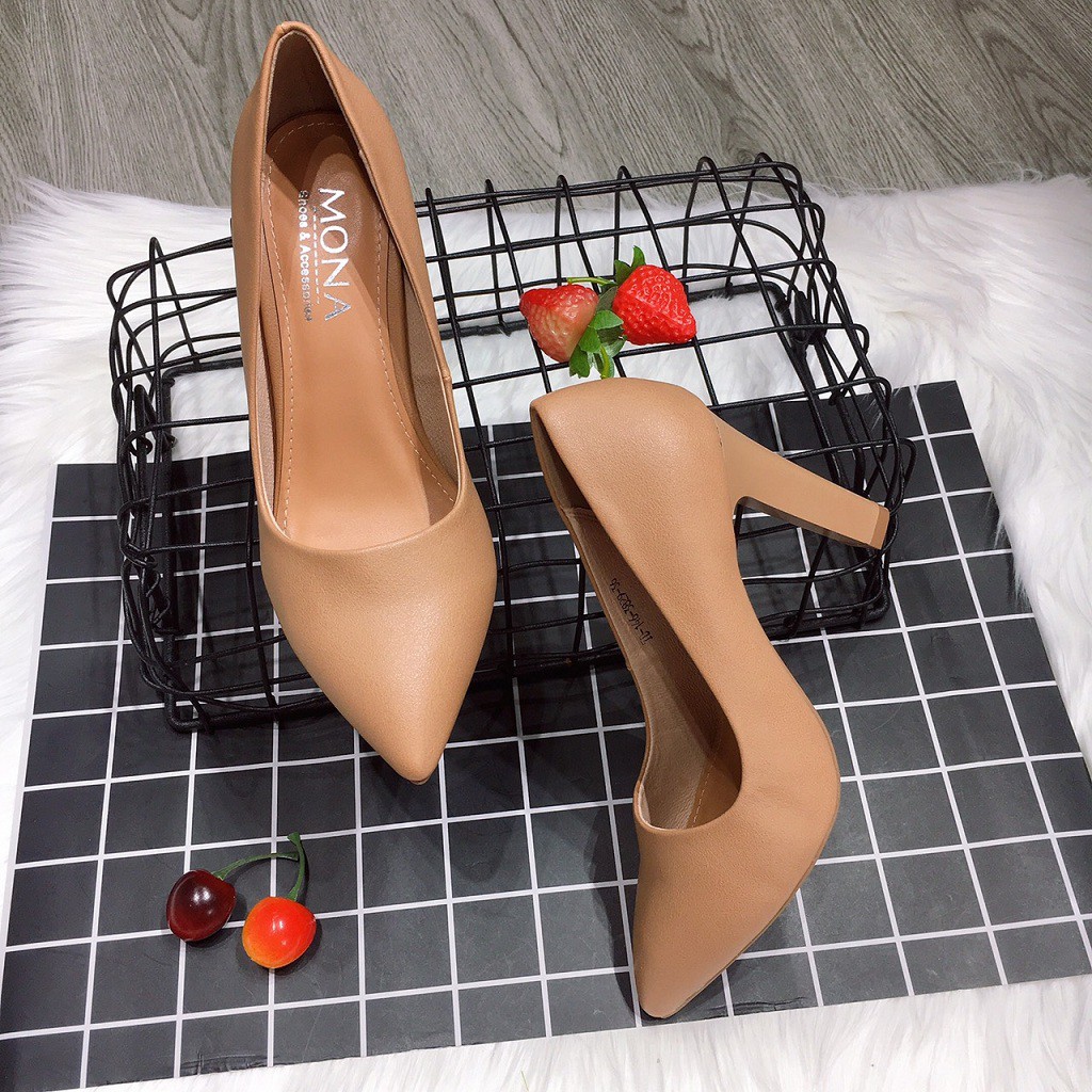 [Mã FASHIONG10 giảm 10k đơn 50k] [ẢNH THẬT] GIÀY CAO GÓT NỮ ĐẾ TRỤ CAO 8CM - D666 | BigBuy360 - bigbuy360.vn