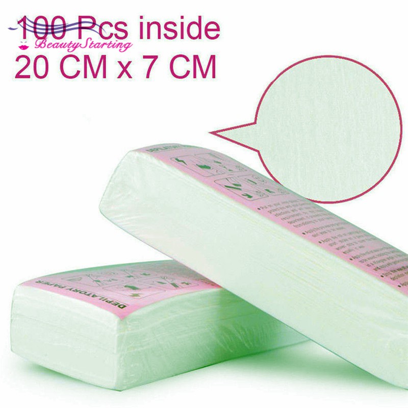 [Hàng mới về] Set 100 miếng giấy wax lông chuyên dụng tiện lợi | BigBuy360 - bigbuy360.vn