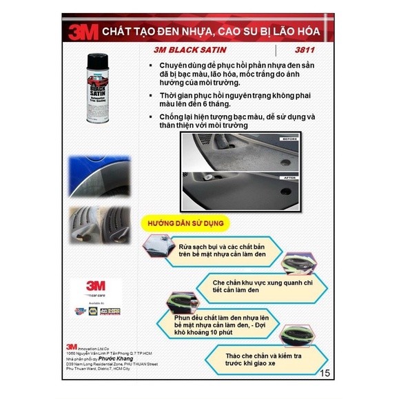 [CHÍNH HÃNG USA] Dung dịch phục hồi, làm mới nhựa và kim loại màu đen Mar-hyde Black Satin