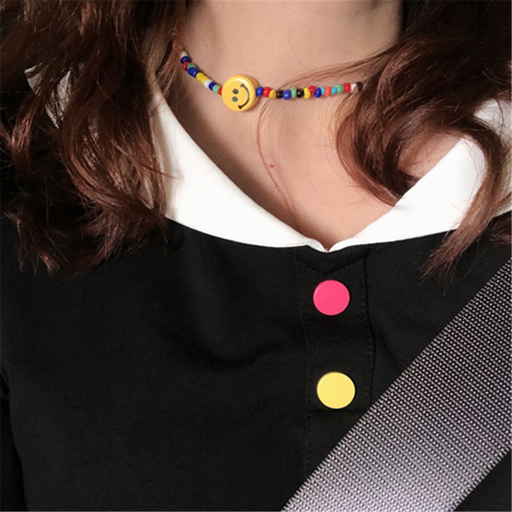 vòng cổ Mặt Đá Nhiều Màu Sắc Phong Cách Bohemian