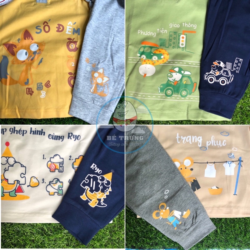 DB803 Bộ bổ trụ dài tay Dokma vải cotton mỏng cho bé trai (9-36M)