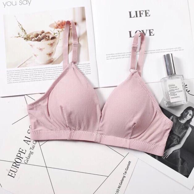 Áo Lót Bra Bralette Cotton Gân 901💎Mẫu Mới Nhất 2019💎