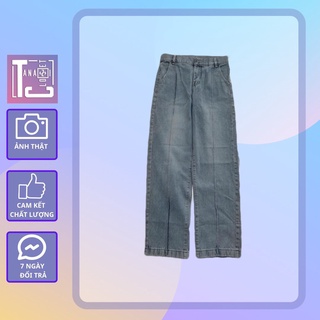Quần Jeans xanh ống thẳng Tanazi Closet