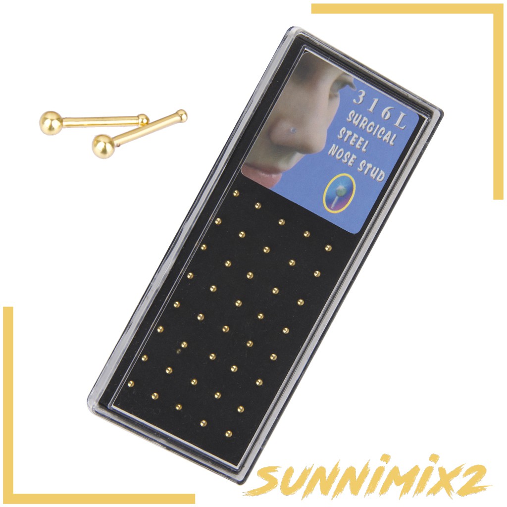 Set 2 / 60 Khuyên Xỏ Mũi 2mm Cá Tính