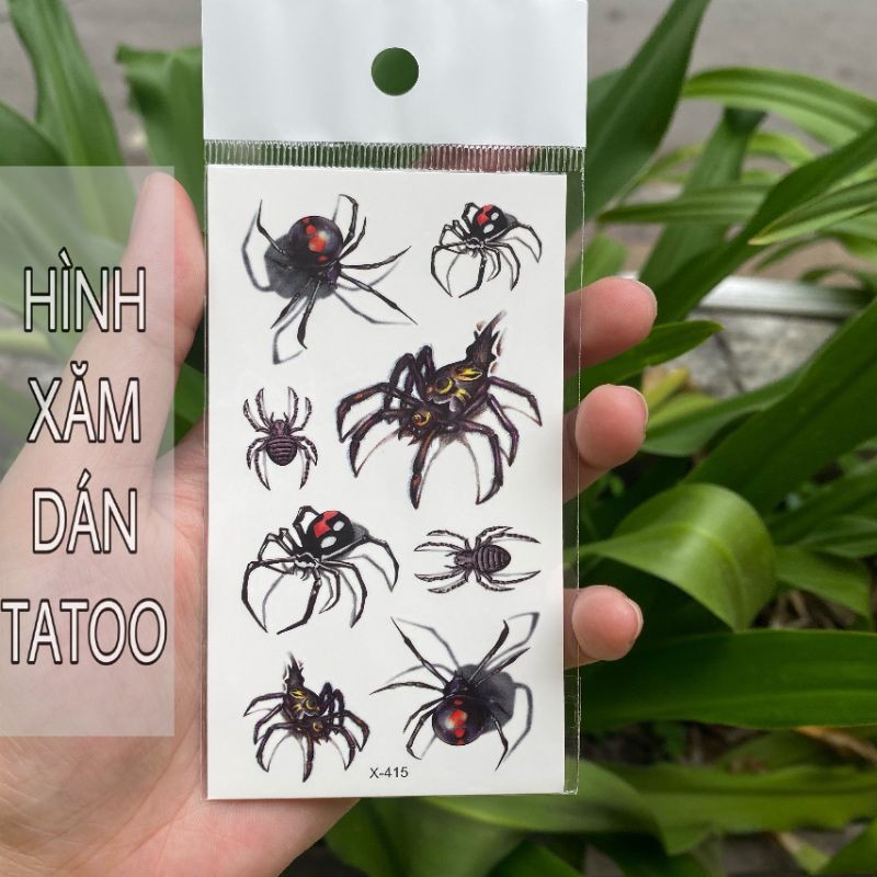 Hình xăm tatoo nhền nhện mini