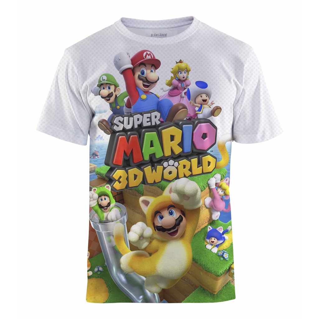 Áo Thun In Hình super mario Thời Trang Mùa Hè Cho Bé Áo Thun Cổ Tròn In Họa Tiết Hoạt Hình Phong Cách hip hop Cho Nam