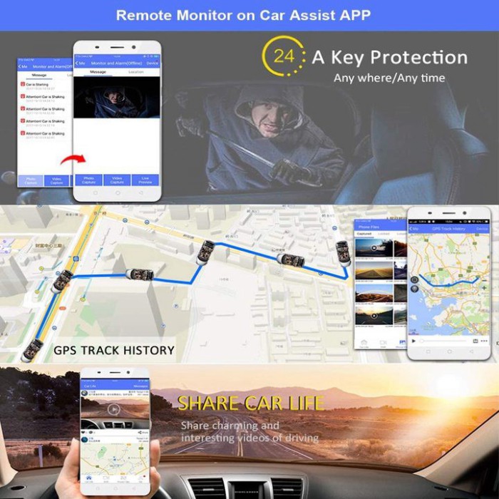 Sản Phẩm Camera hành trình cao cấp WheXune V9 Plus hệ điều hành Android, tích hợp 4 camera,Wifi, GPS, bản đồ dẫn đường N | BigBuy360 - bigbuy360.vn
