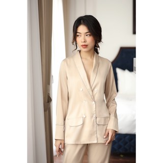 𝗛𝗮̀𝗻𝗴 𝗰𝗵𝗶́𝗻𝗵 𝗵𝗮̃𝗻𝗴 set pyjama lụa luxury vest cườm đính đá 5 màu cao cấp - on workshop