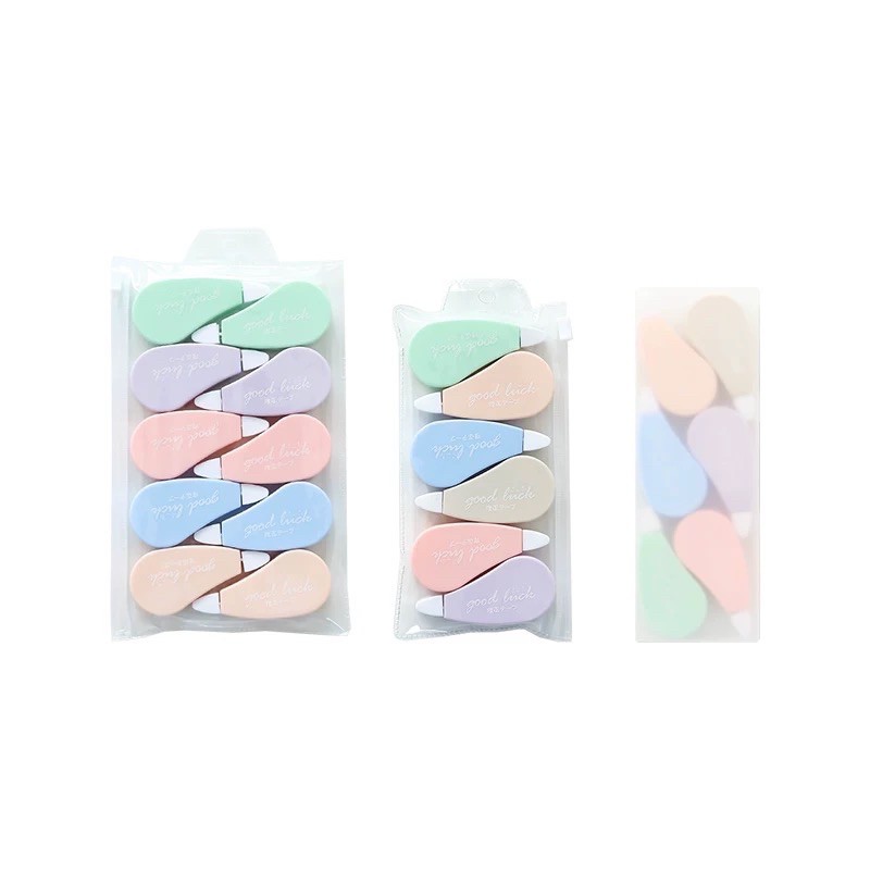 Bút xoá kéo ruột 5m tông màu pastel giá cho 1 cây (mua 10 cây tặng kèm túi zip)