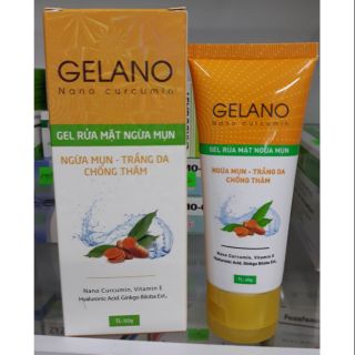 Sữa rửa mặt ngừa mụn GELANO ( chính hãng_ mẫu mới). Tăng dung tích từ 60g lên 80g