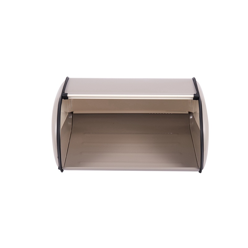 Hộp Đựng Bánh Mì Bằng Sắt Phủ Bột Màu Xám Nhạt Phong Cách Cổ Điển Tiện Dụng Cho Nhà Bếp