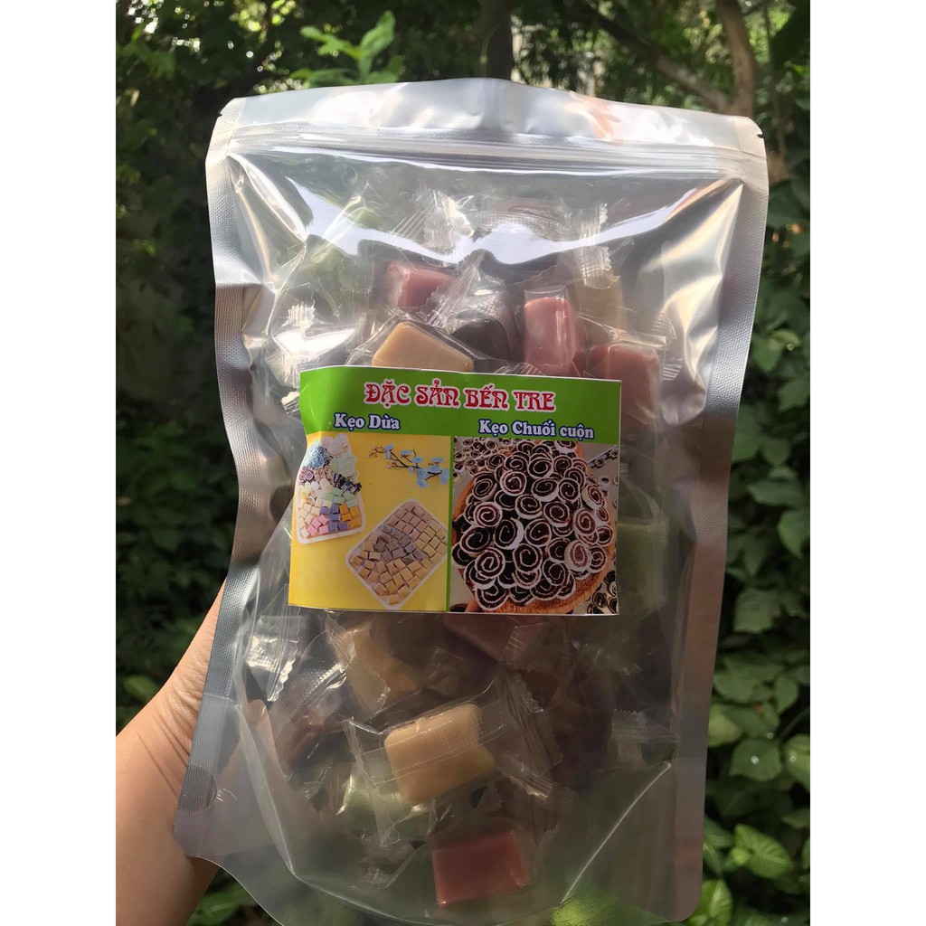 0.5KG KẸO DỪA DẺO BẾN TRE MIX VỊ SIÊU NGON ĂN LÀ NGHIỀN