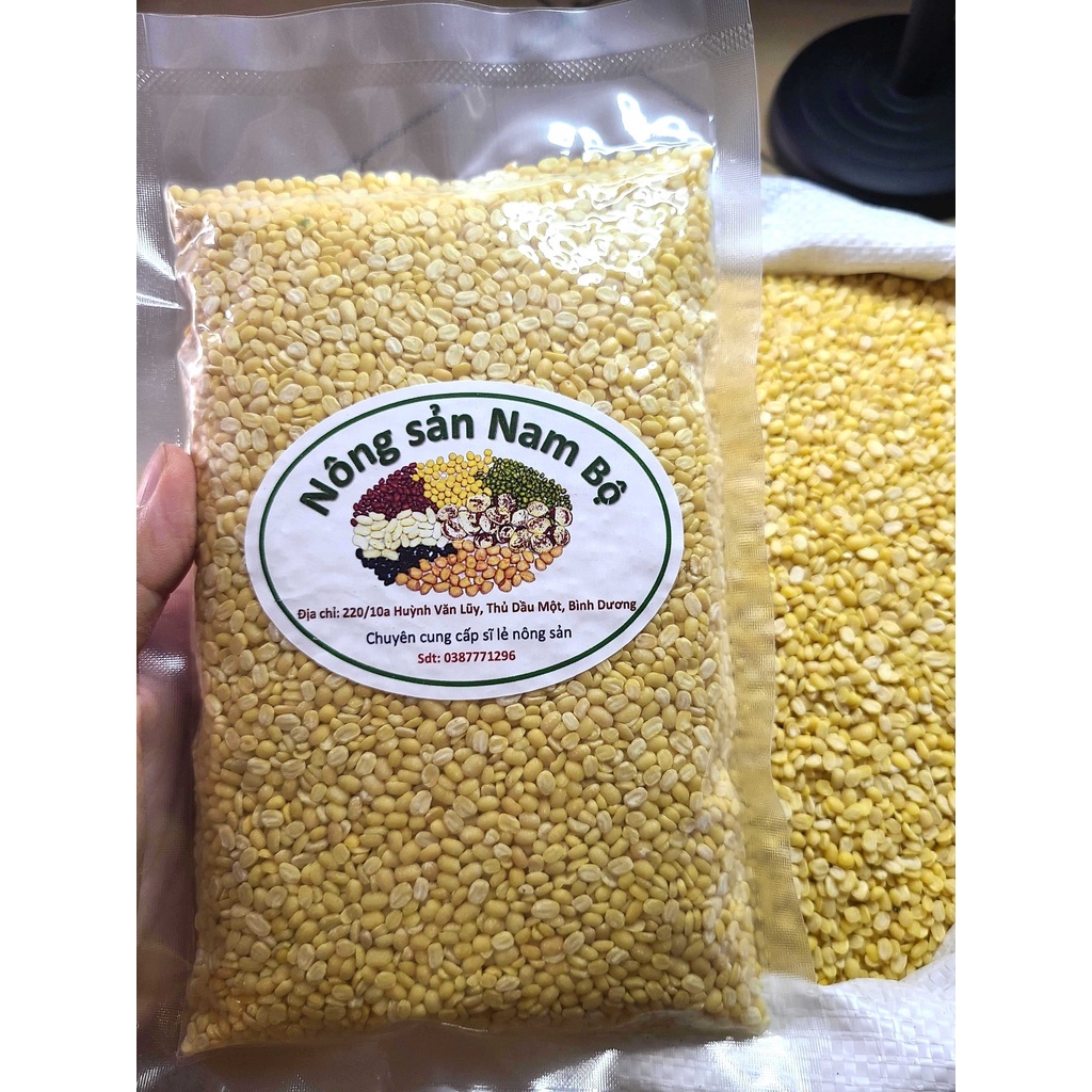 Đậu xanh tróc vỏ không màu - không nhuộm vàng - màu tự nhiên - hút chân không