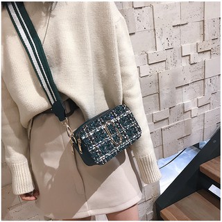 Túi hộp Tweed phong cách Hàn Quốc