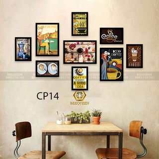 Album 20 Bộ Tranh Trang Trí Quán Cafe - Cà Phê Có Khung 11 Tranh