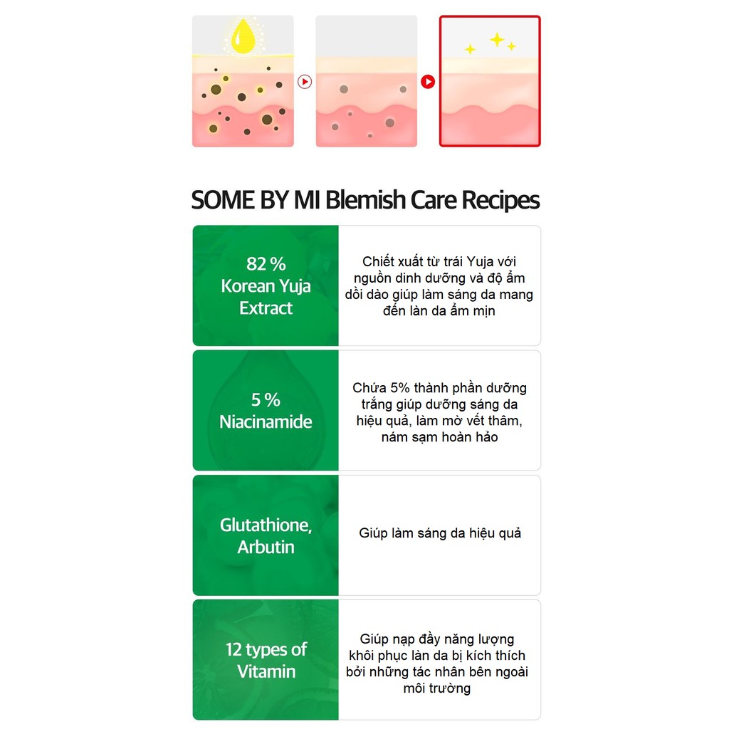 Bộ 3 SP Dưỡng Ẩm Trắng Da Chiết Xuất Quả Thanh Yên Some By Mi Yuja Niacin 30 Days Brightening (Toner+Serum+Kem)