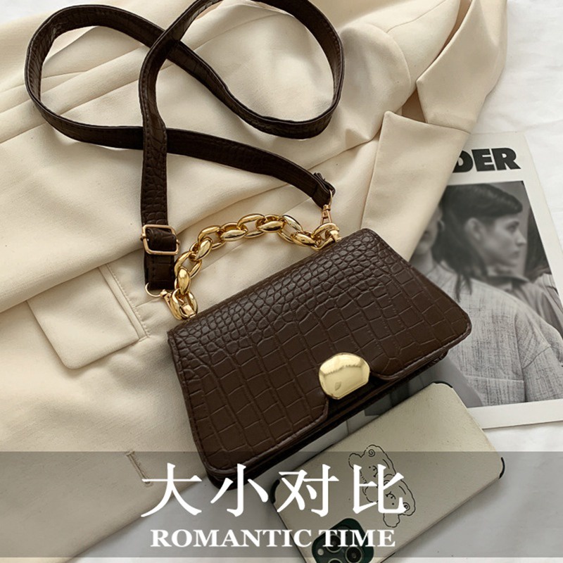 Túi Đeo Chéo Dây Xích Thời Trang Retro Cho Nữ
