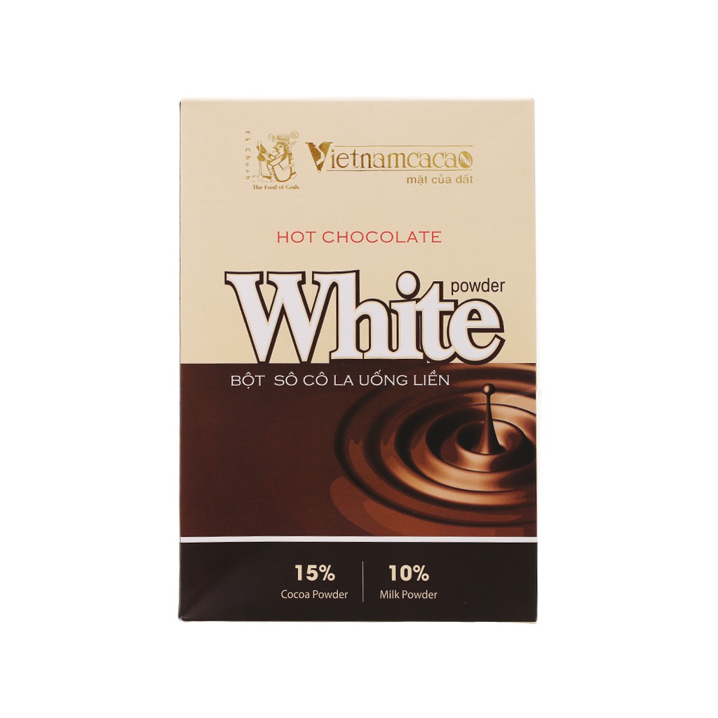 Bột ca cao Vietnamcacao Hot Chocolate White hộp 300g