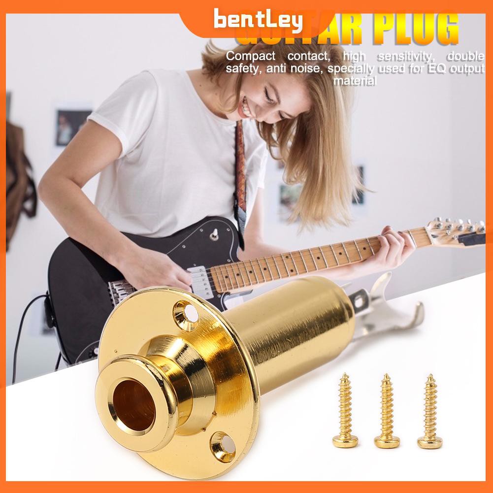 Phích Cắm Jack Cắm Đàn Guitar Điện Bằng Đồng Thau 6.35mm