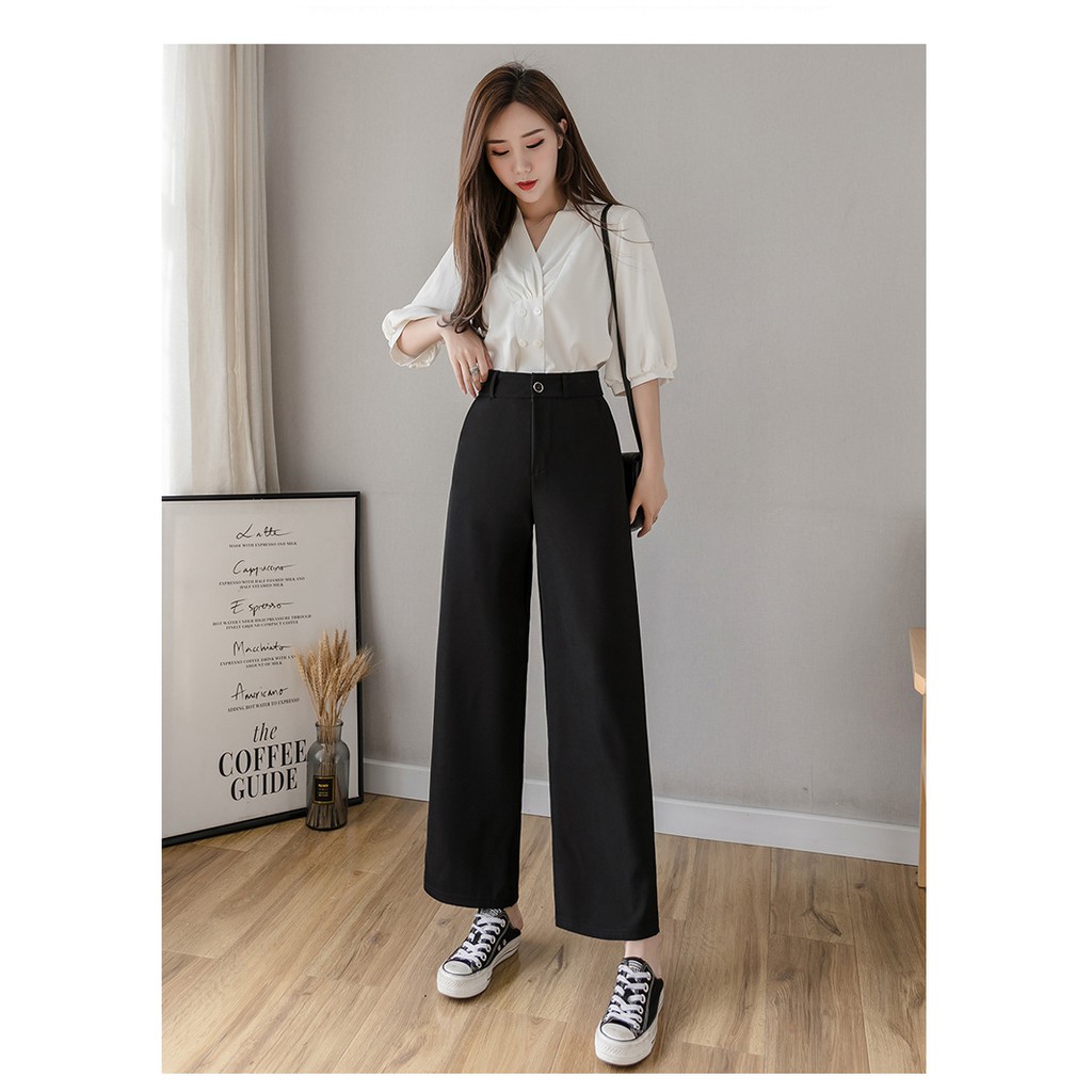 Quần Ống Suông Culottes kiểu dáng Hàn Quốc KT