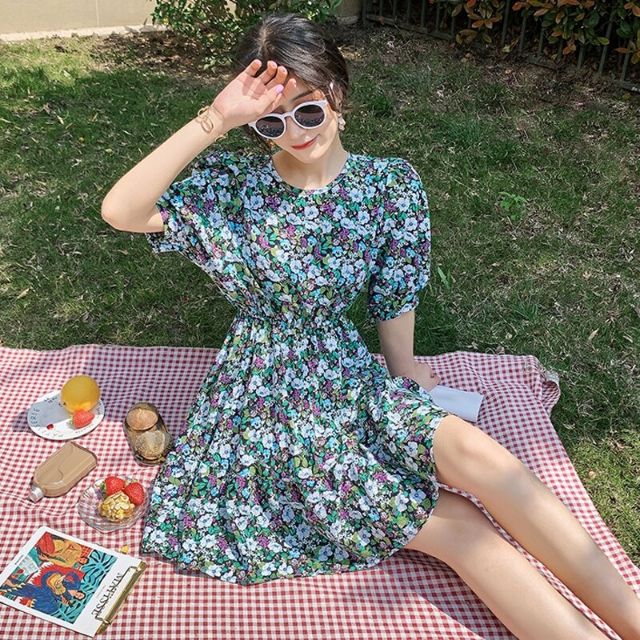 236k Đầm hoa TABAO fom suông nhẹ nhàng dễ thương | BigBuy360 - bigbuy360.vn