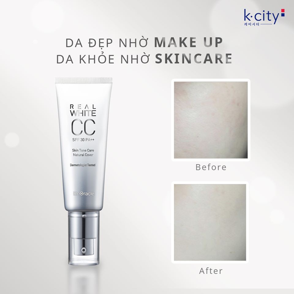 Kem Nền Che Khuyết Điểm Hàn Quốc Real White CC Cream SPF30 PA++ 40ml | BigBuy360 - bigbuy360.vn