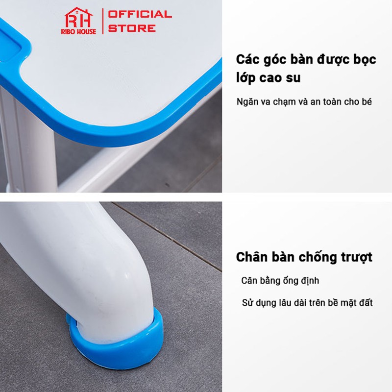[Tặng giá đỡ điện thoại + đệm] Bàn học sinh thông minh RIBO HOUSE bàn học size 70cm chống gù, chống cận RIBO61 | BigBuy360 - bigbuy360.vn