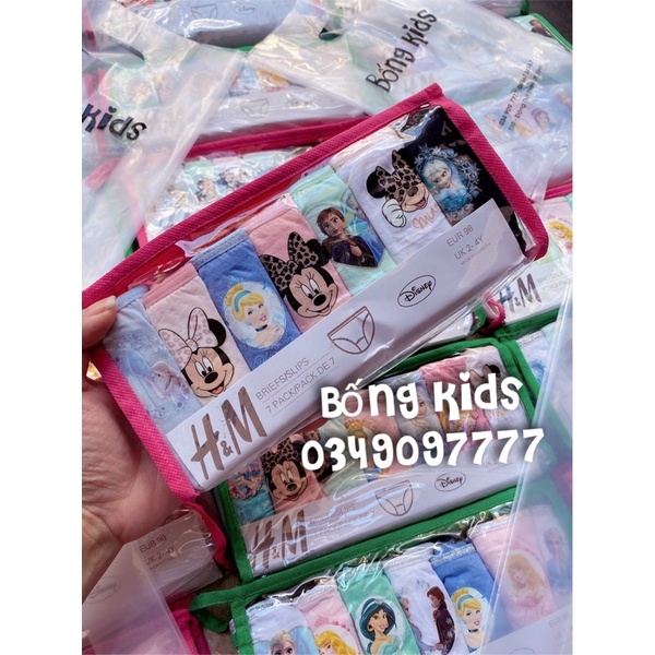 Set 7 Chiếc Quần Chip Tam Giác Bé Gái HaM(trộn mẫu, cắt tag)