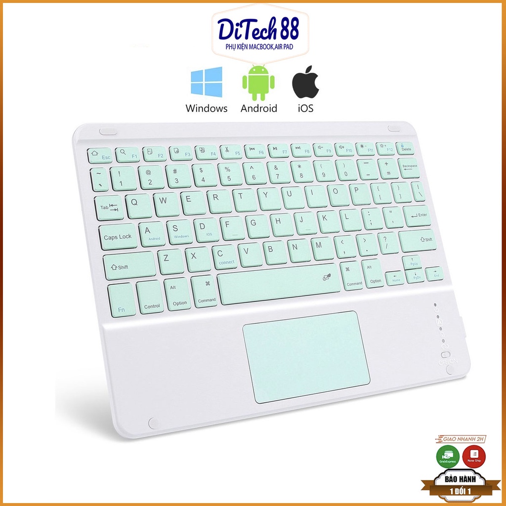 Bàn Phím Bluetooth kèm Chuột cảm ứng 10 Inch Cho ipad Máy Tính Bảng,Bàn phím không dây,Bút cảm ứng ipad - Ditech88
