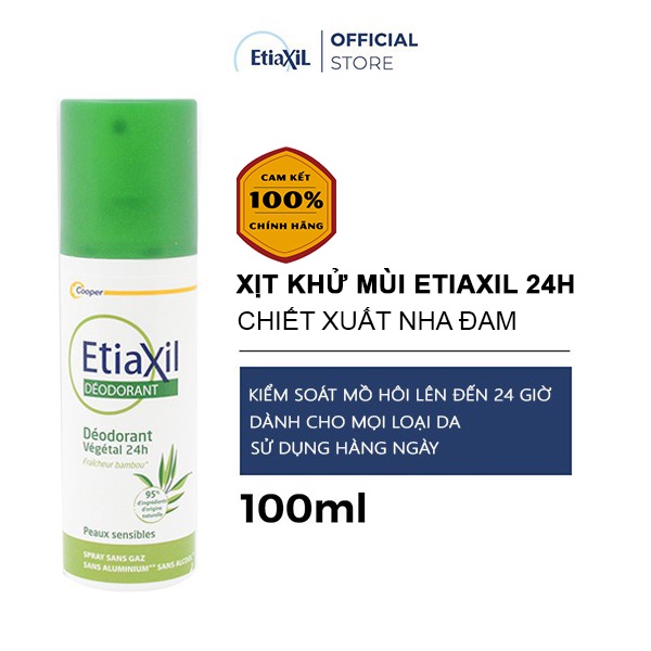 Xịt khử mùi Etiaxil chiết xuất nha đam 24h 100ml