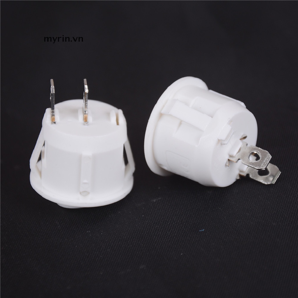 Set 5 Công Tắc Bật Tắt Hình Tròn Mini Màu Trắng 2 Chấu 20mm 12V