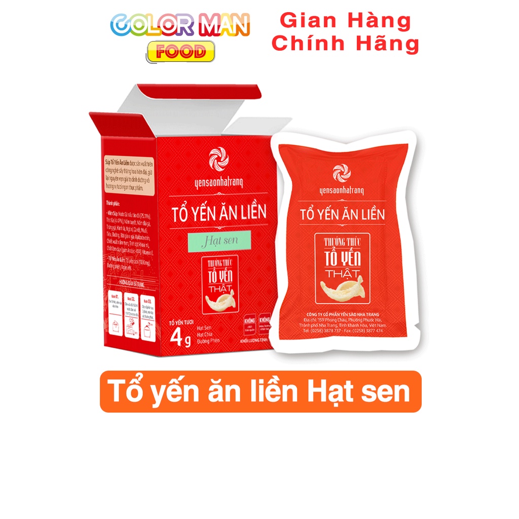 Tổ Yến Ăn Liền Hạt Sen
