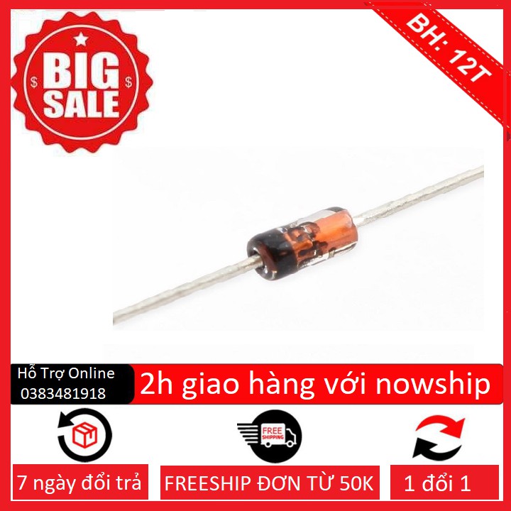 combo 10 DIODE 1N4148 (Combo 10 chiếc) diot 1n4148
