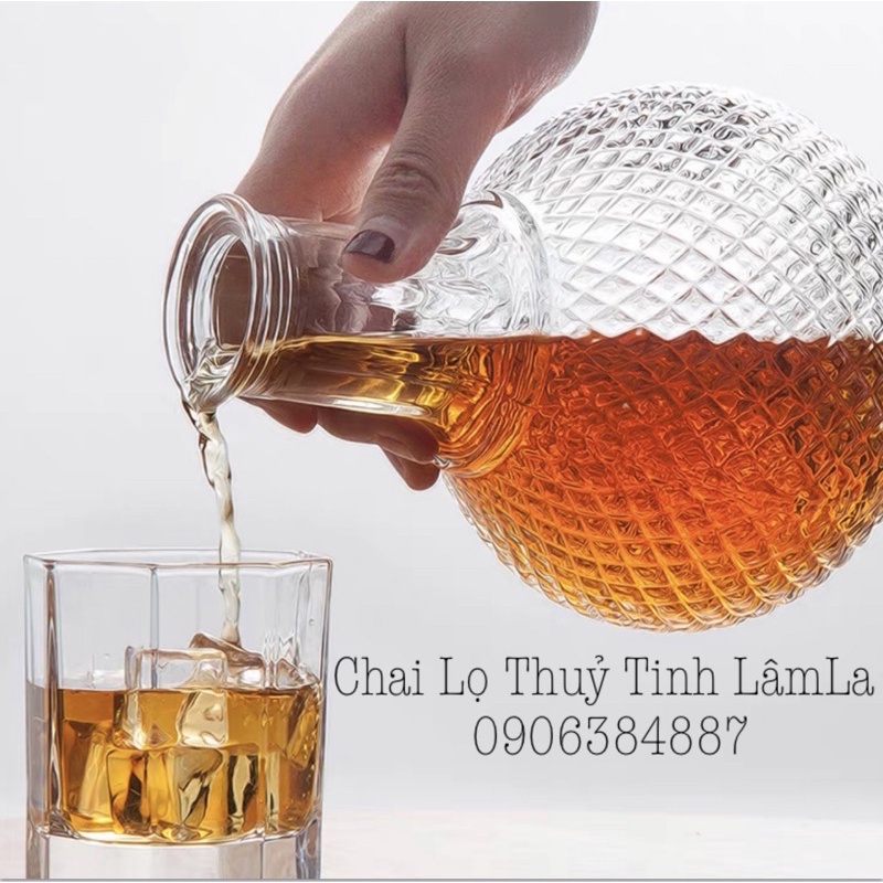 Bình Thuỷ Tinh Pha Lê Đựng Rượu RTC 750ml