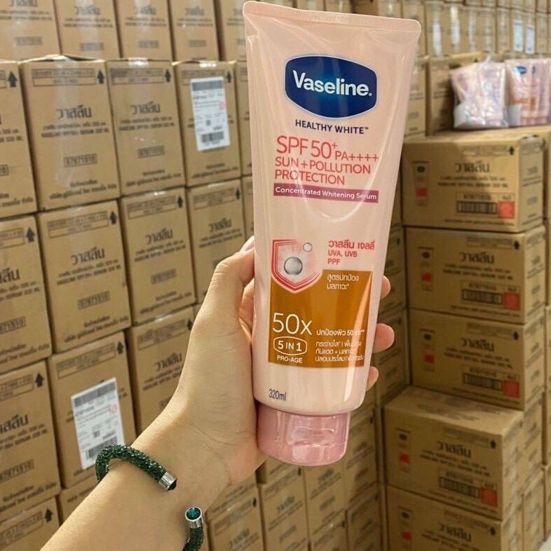 Sữa Dưỡng Thể Vaseline Perfect Serum 50X Tuýp 320ml Thái Lan