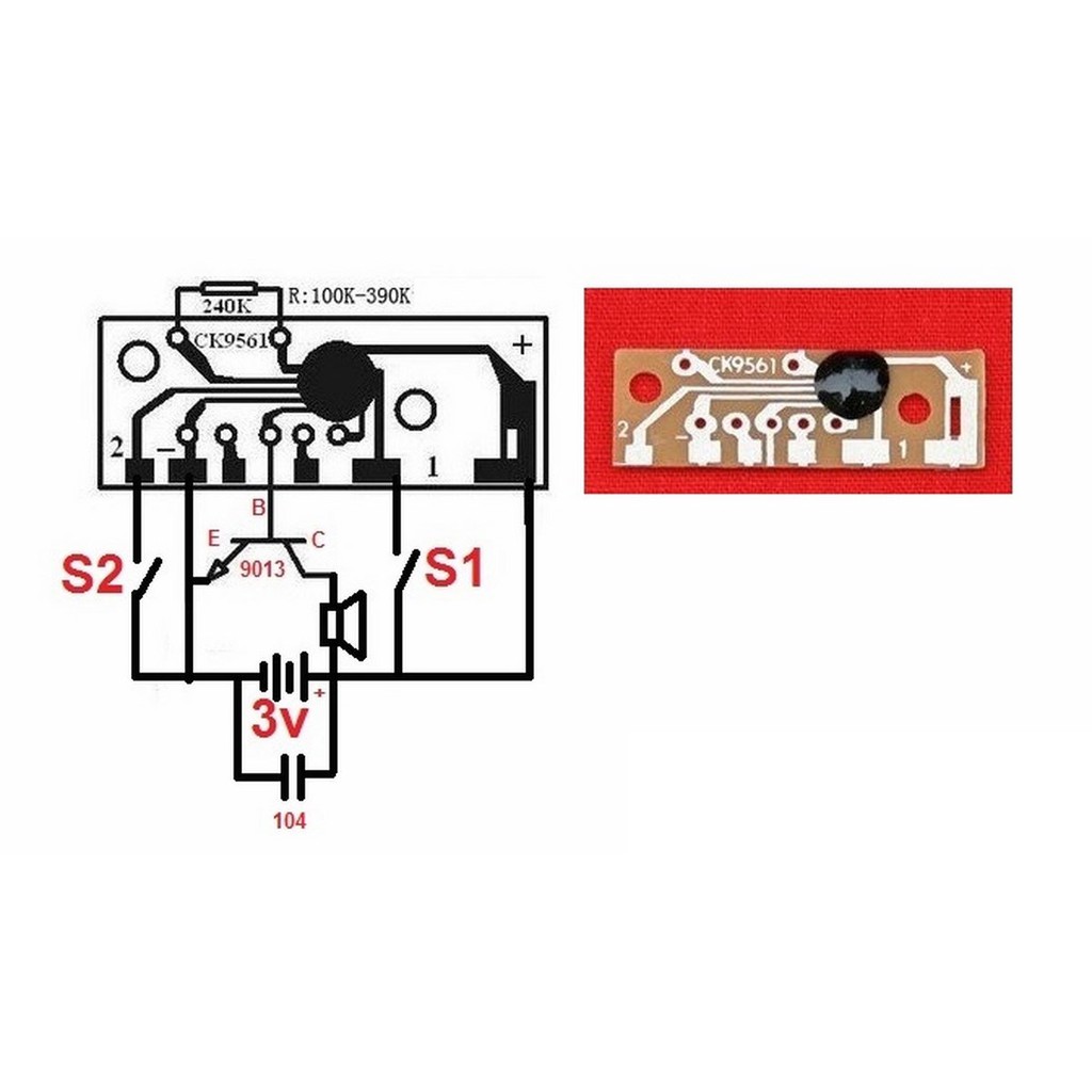 IC nhạc KD9561 4 âm thanh báo động