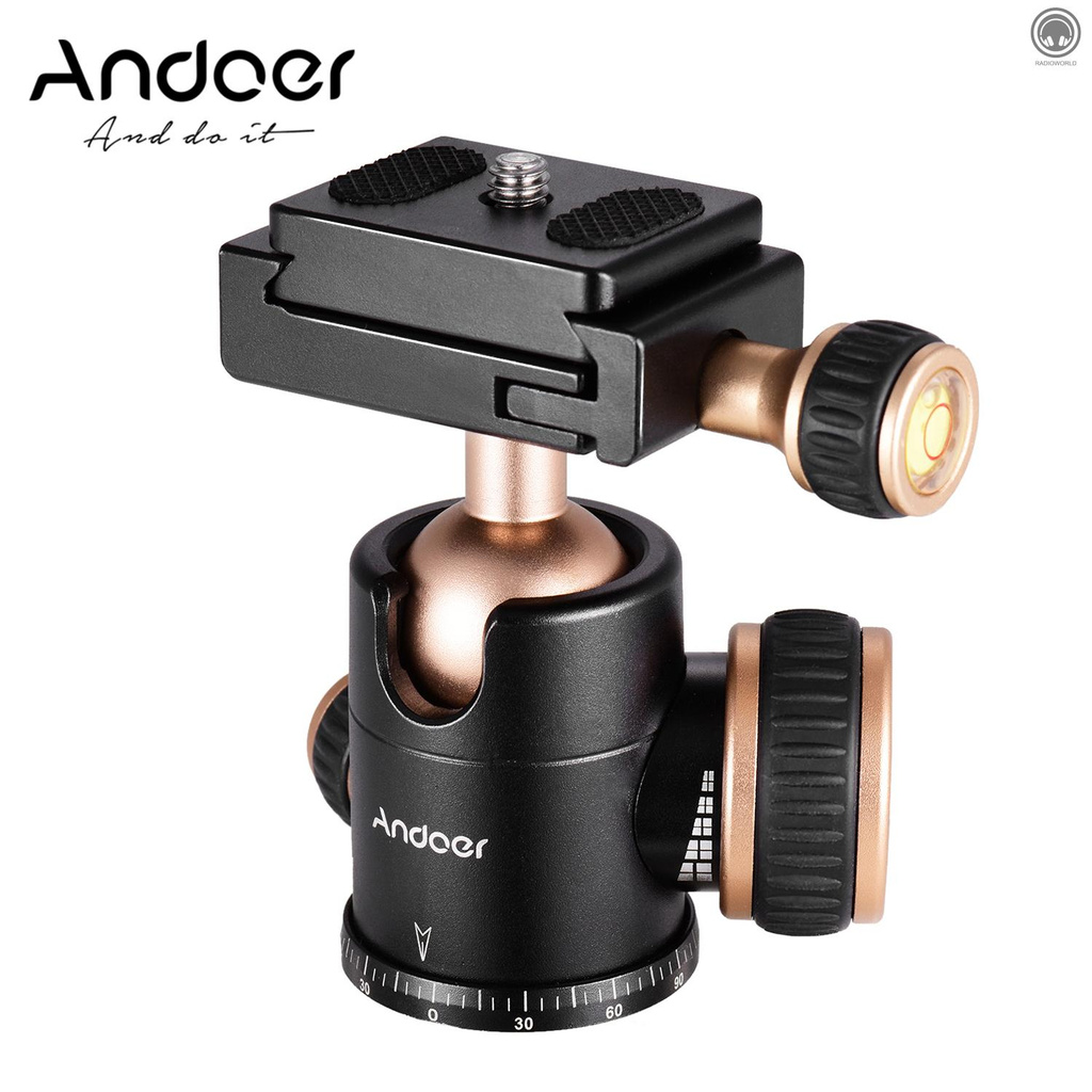 Andoer Q30 CNC Đầu bi toàn cảnh Gimbal Vòng bi vật liệu Vòng bi 5KG