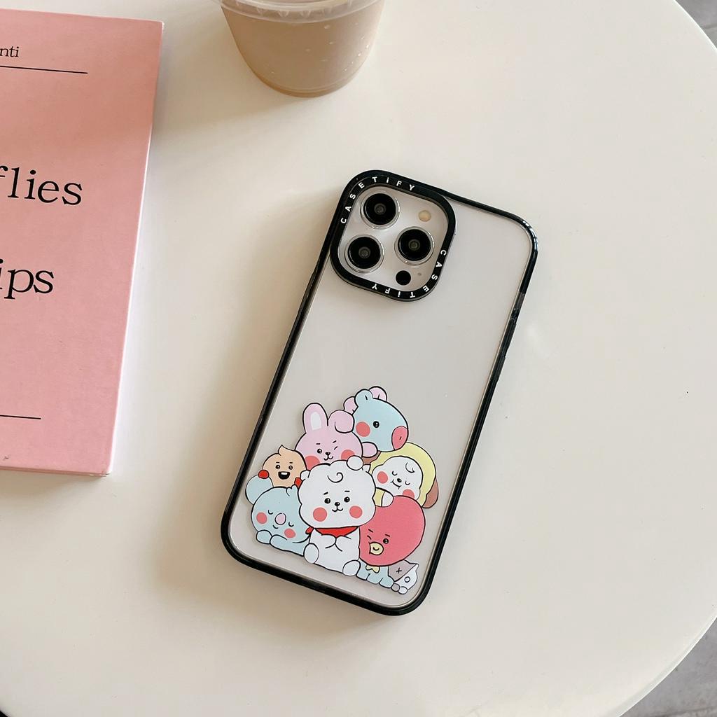 Ốp Điện Thoại Chống Sốc Họa Tiết Động Vật Hoạt Hình Dễ Thương Cho iPhone 14Promax 14Pro 14 13 12 11