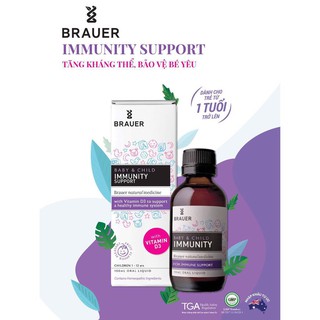{ Cam Kết Chính Hãng } Thực Phẩm Hỗ Trợ Tăng Sức Đề Kháng Siro Brauer Baby & Child Immunity Cho Bé Từ 1 Tuổi