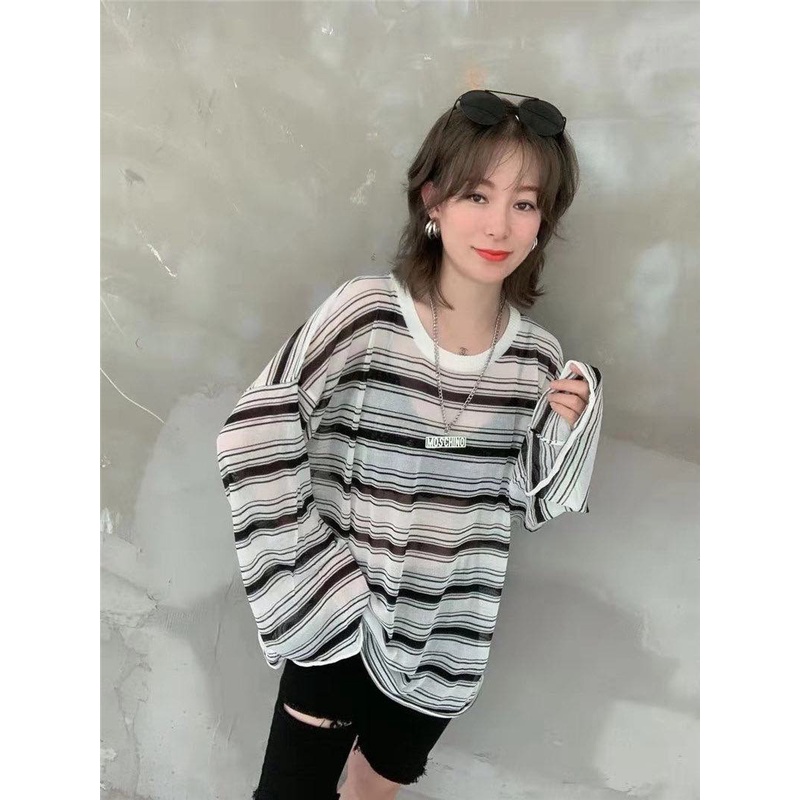 áo thun nữ GIÁ săn SALE /áp thun nữ tay dài phôm rộng giấu quần style hàn quốc