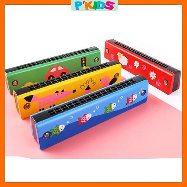 Đồ chơi gỗ cho bé kèn Harmonica 32 lỗ giúp bé cảm thụ âm thanh - Đồ chơi gỗ thông minh P'KIDS