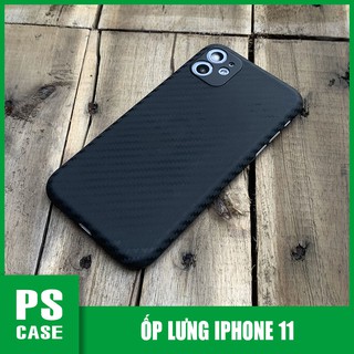 Ốp lưng siêu mỏng, vân carbon dành cho iPhone 11 - Màu đen - PS Case Phân Phối