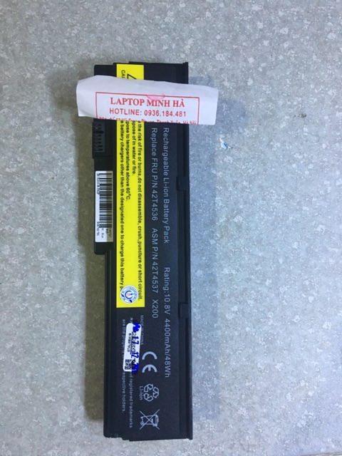 Pin laptop Lenovo ThinkPad X200 X200S X201 X201I 42T4534 42T4535 42T4536 42T4537 42T4542 42t4543 42T4650 43R9254 43R9253