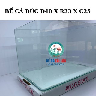 BỂ CÁ, HỒ CÁ KÍNH ĐÚC DÀI 40CM X 23CM X 25CM