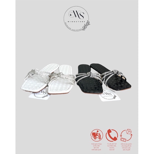 Dép lê đính đá