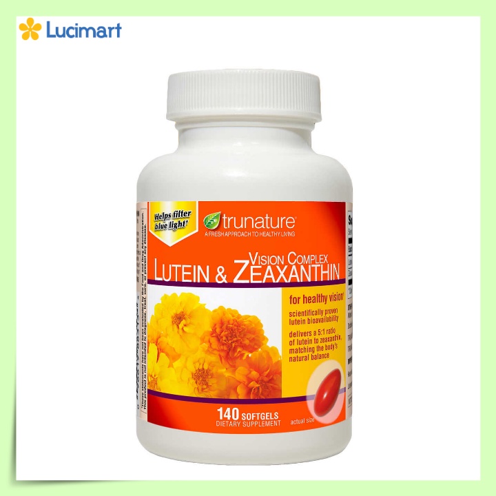 Viên bổ mắt Vision Complex Lutein &amp; Zeaxanthin Trunature 140 viên [Hàng Mỹ]