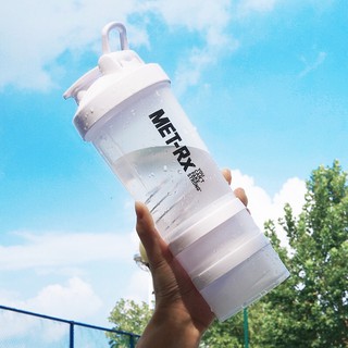 Bình MET RX 3 ngăn lắc pha sữa tập gym 500ml, mua nhiều giảm giá