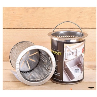 Combo 2 dụng cụ lọc rác bồn rửa chén inox lồng sâu