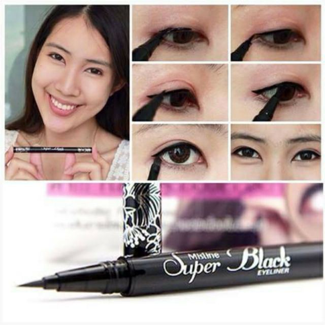 KẺ MẮT DẠ SUPER BLACK MISTINE THAI LAN