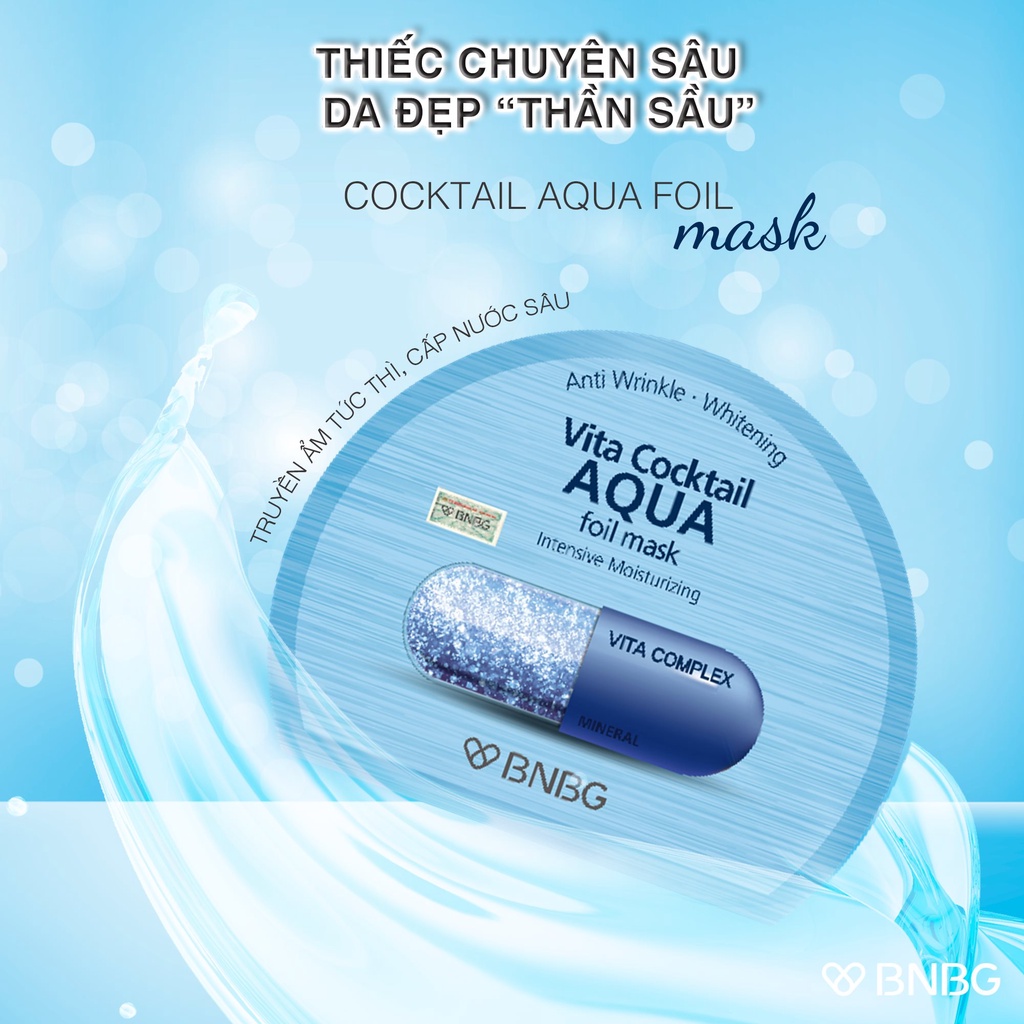 Mặt Nạ Cấp Ẩm Dưỡng Da Chuyên Sâu BNBG Vita Cocktail Aqua Foil Mask Intensive Moisturizing 30ml